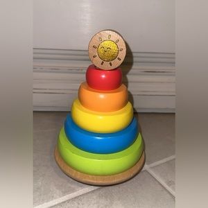 Wooden Stacking Rings - Early Learning Colored